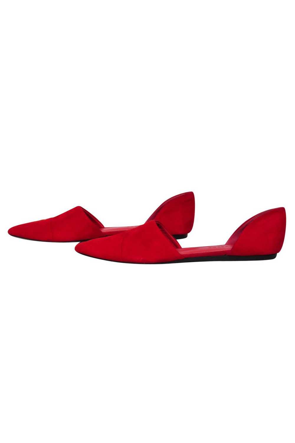 Jenni Kayne - Red Suede Pointed Toe Flats Sz 10 - image 3