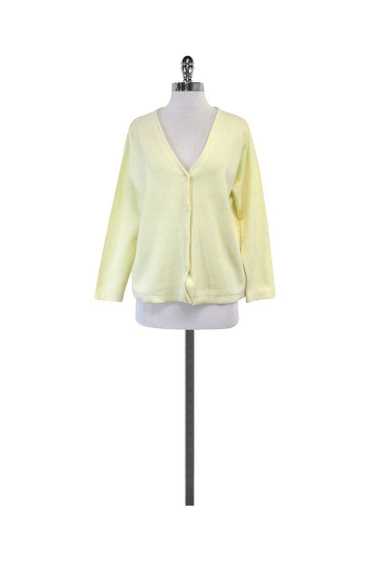 Jil Sander - Cream & Neon Yellow Oversized Cardiga