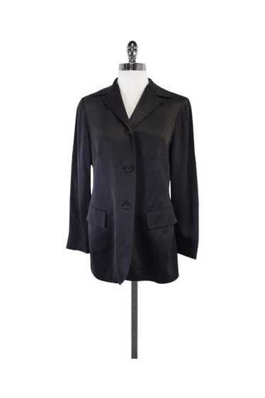 Jil Sander - Long Grey Wool & Silk Blend Jacket Sz