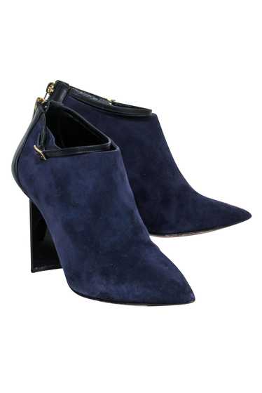 Jimmy Choo - Navy & Black Suede & Leather Low Cut 