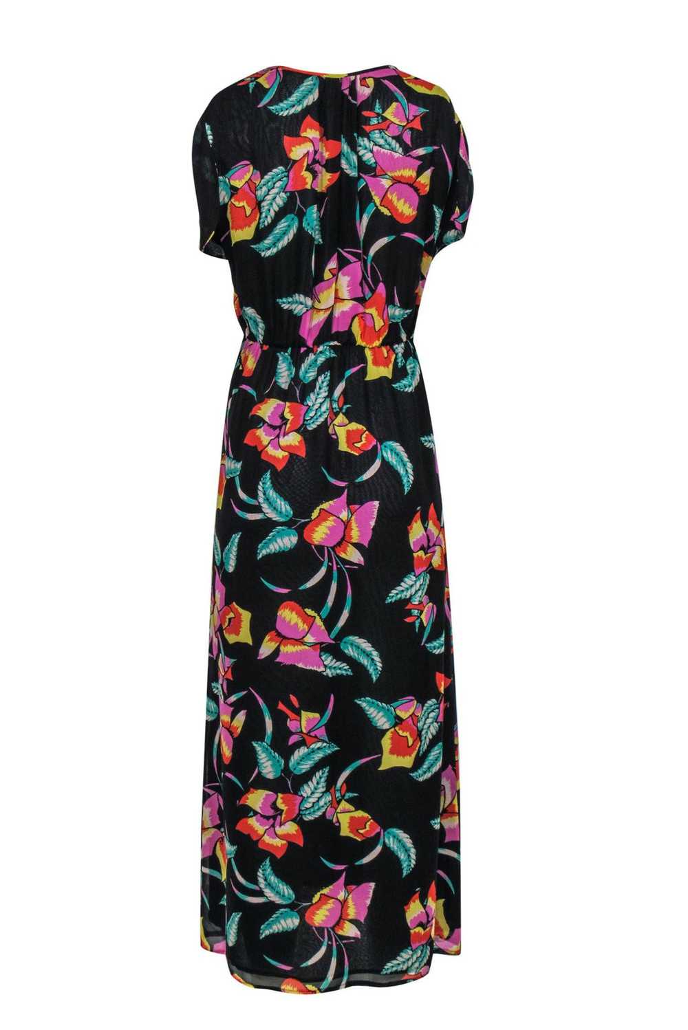 Joie - Black & Multicolor Tropical Floral Print S… - image 3