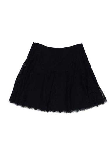 Joie - Black Floral Lace Skater Skirt Sz M