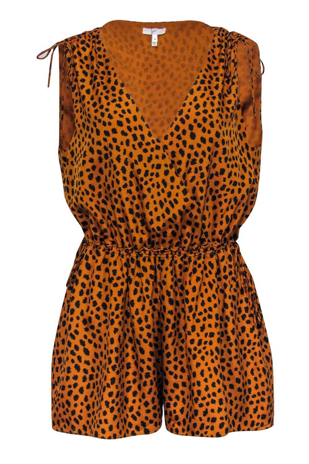 Joie - Dark Orange & Black Leopard Print Sleevele… - image 1