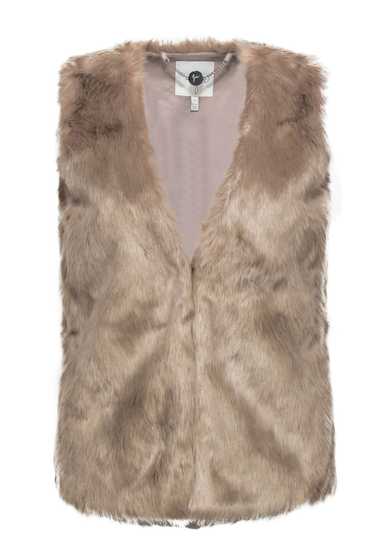 Joie - Tan Faux Fur Clasped Vest Sz S - image 1