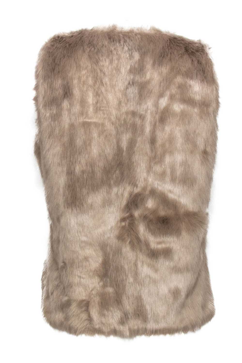 Joie - Tan Faux Fur Clasped Vest Sz S - image 3