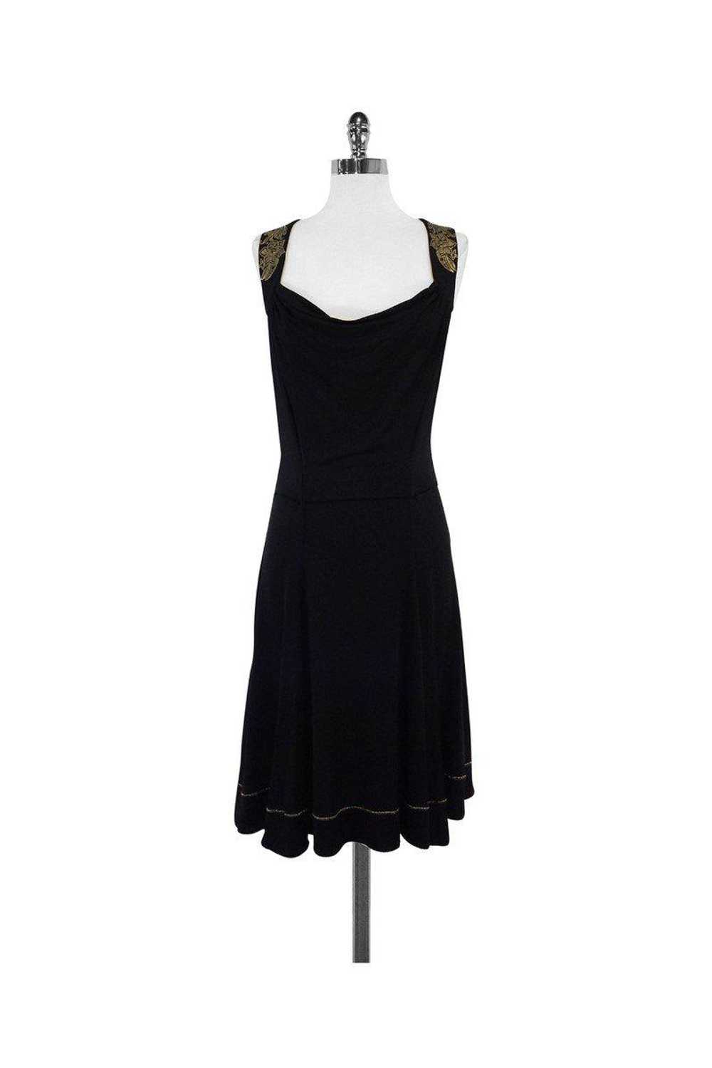 Just Cavalli - Black & Gold Sleeveless Dress Sz 8 - image 1