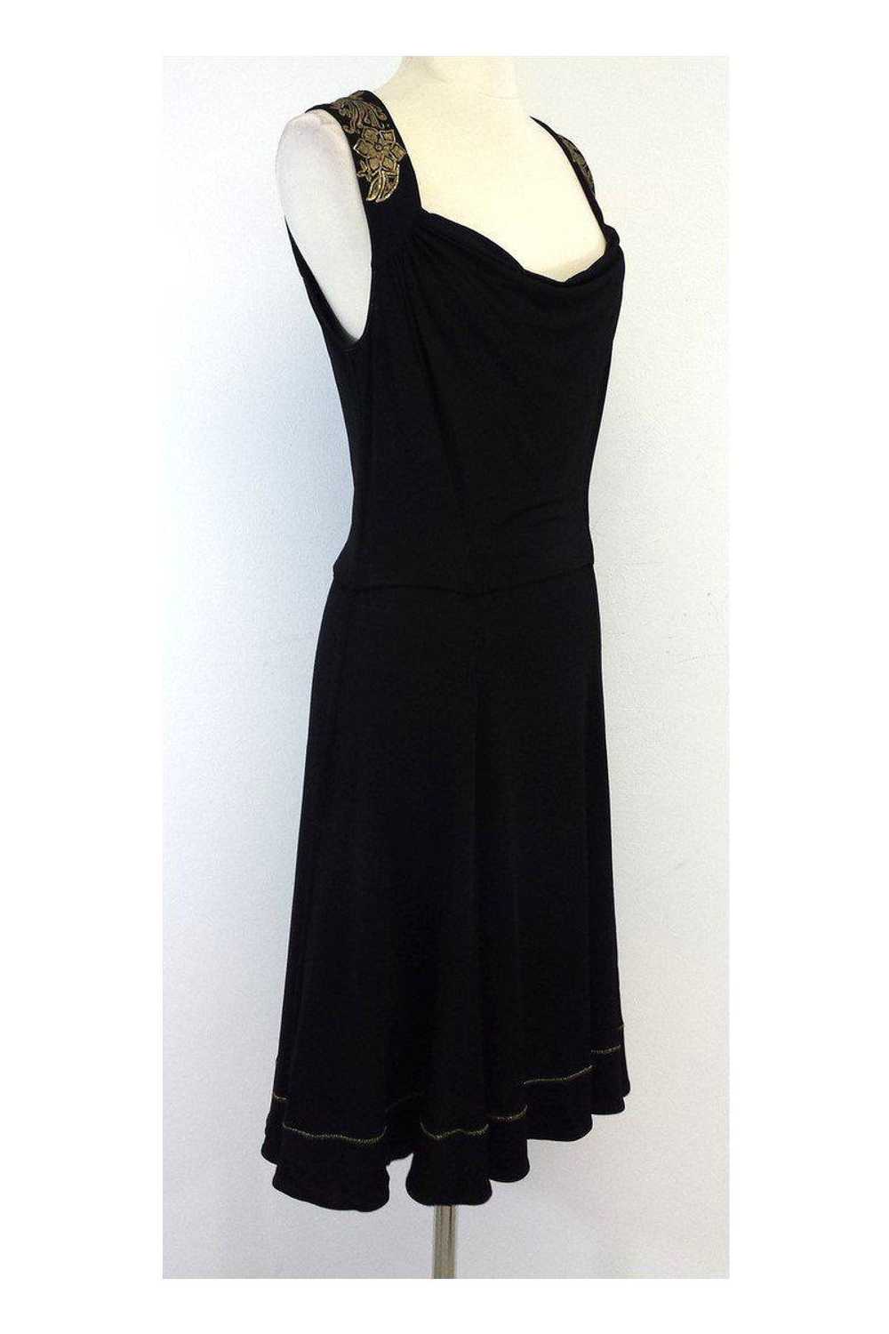 Just Cavalli - Black & Gold Sleeveless Dress Sz 8 - image 2