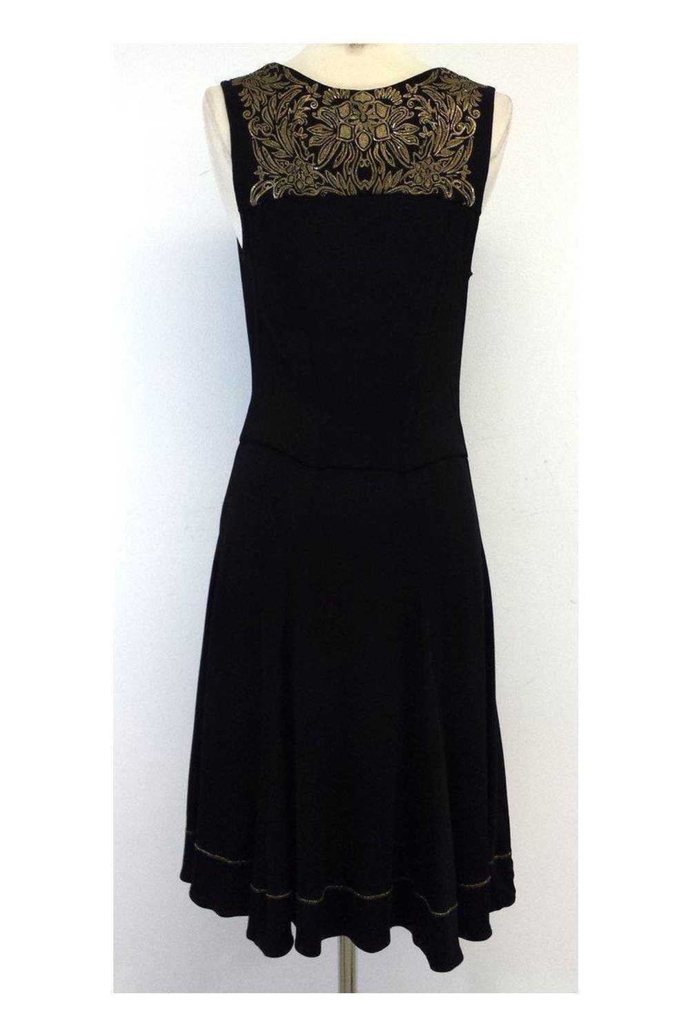 Just Cavalli - Black & Gold Sleeveless Dress Sz 8 - image 3