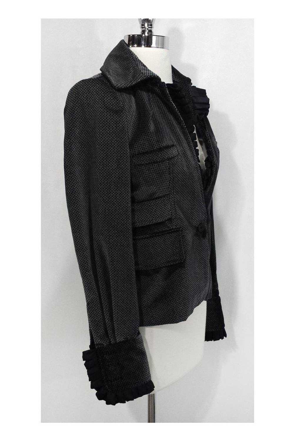 Just Cavalli - Black & Grey Cotton Ruffle Jacket … - image 2