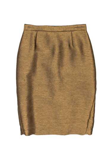 Just Cavalli - Metallic Gold Pencil Skirt Sz 4 - image 1