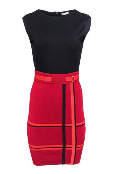 Karen Millen - Black & Red Dress w/ Bandage Skirt… - image 1