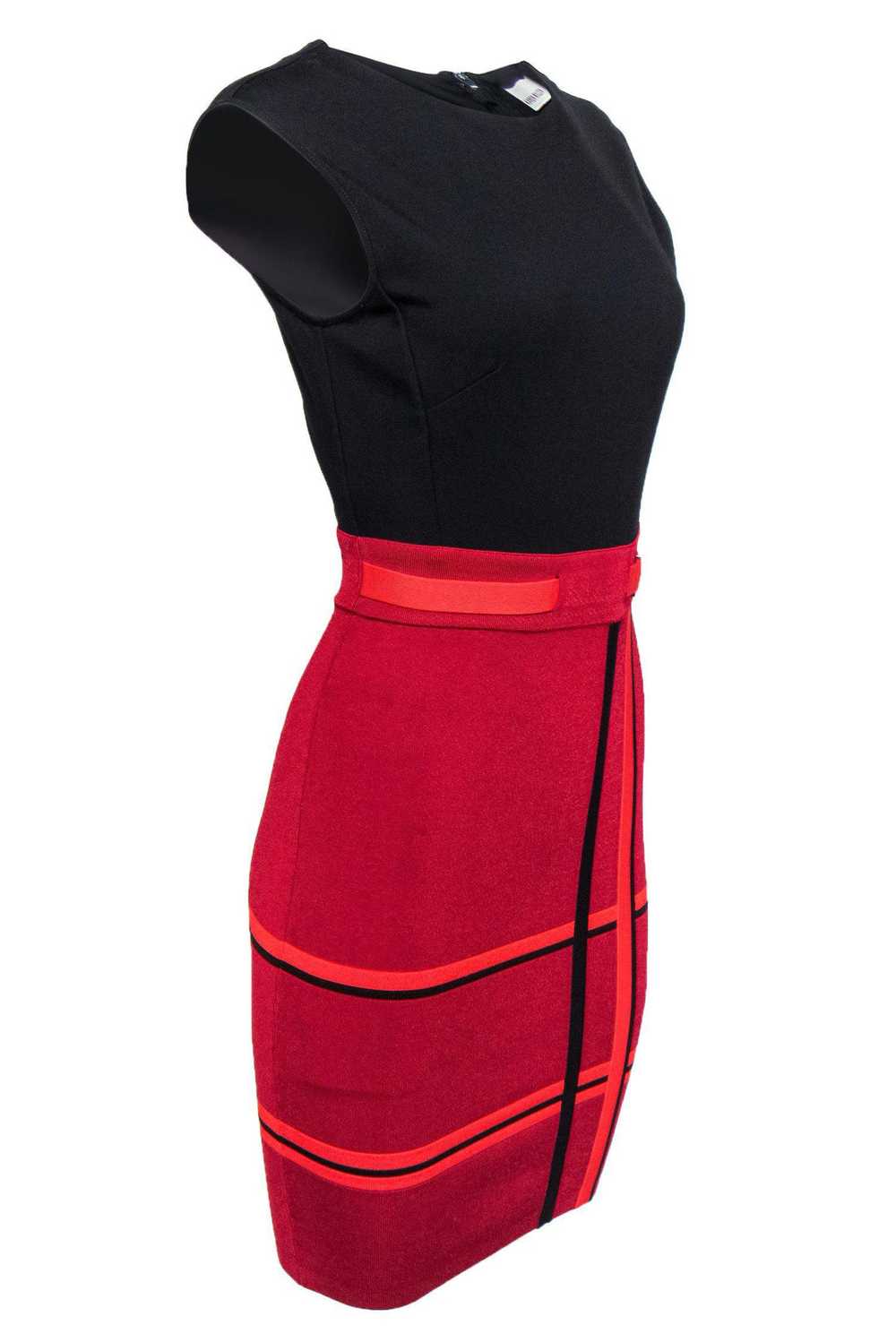 Karen Millen - Black & Red Dress w/ Bandage Skirt… - image 2