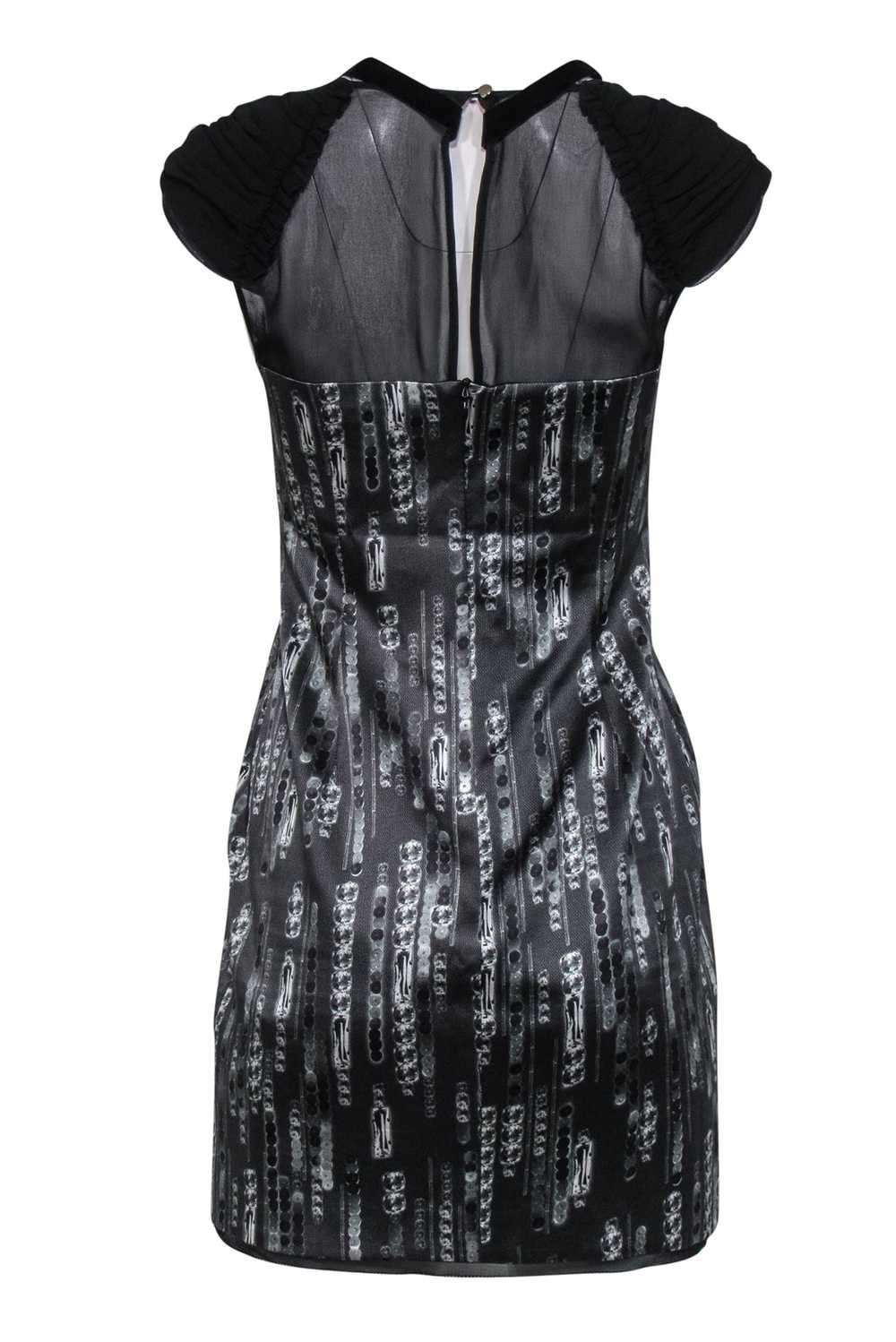 Karen Millen - Black Diamond Print Sheath Dress w… - image 3