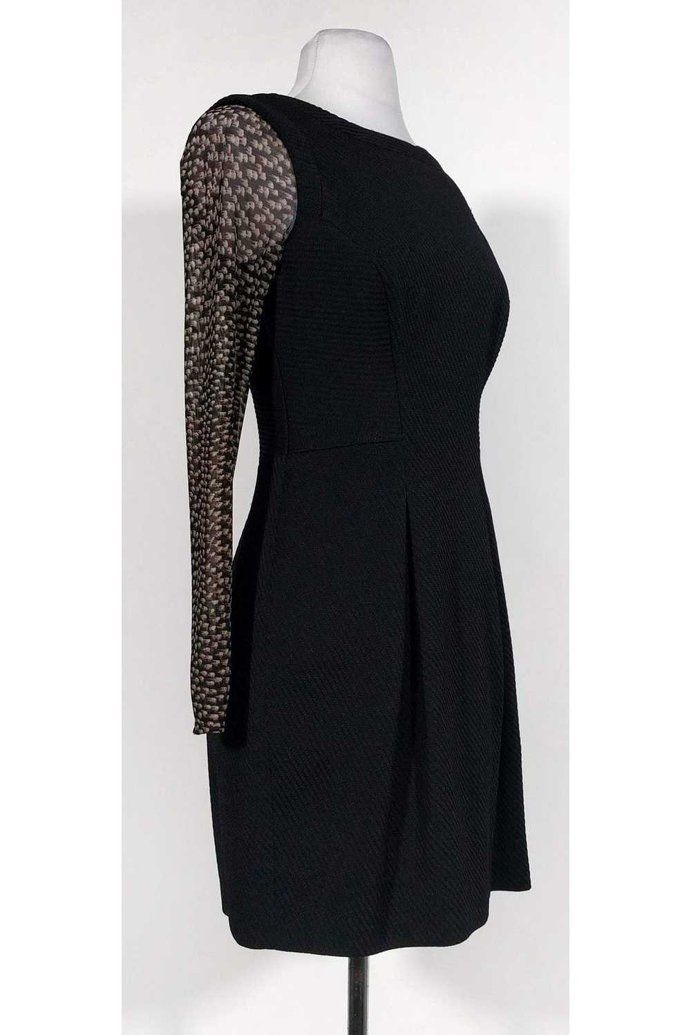 Karen Millen - Black Textured Pattern Sleeve Dres… - image 2