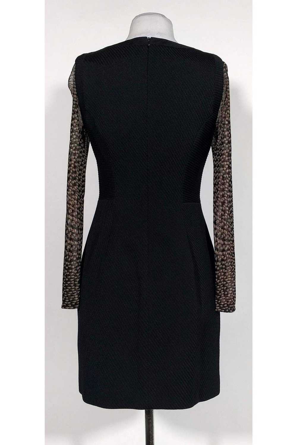 Karen Millen - Black Textured Pattern Sleeve Dres… - image 3