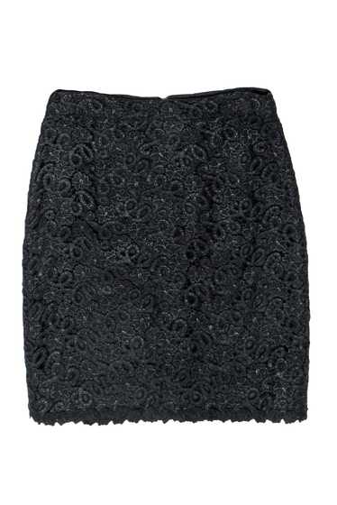 Kate Spade - Black Eyelet Overlay Pencil Skirt Sz… - image 1