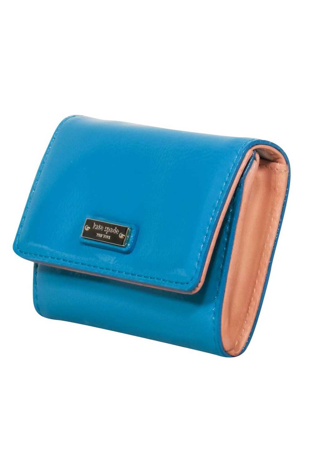 Kate Spade - Mini Teal Patent Leather Wallet - image 2