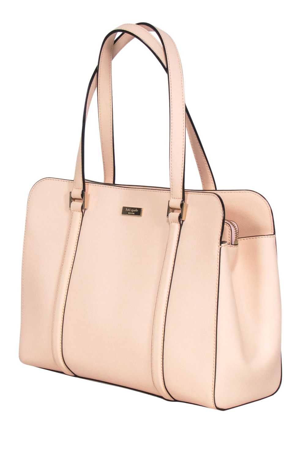 Kate Spade - Peach Pink Textured Leather "Miles" … - image 2