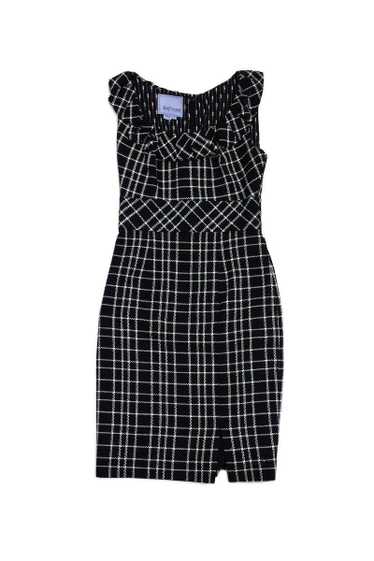 Kay Unger - Black & White Tweed Sleeveless Dress S