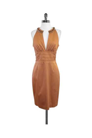 Kay Unger - Copper Beaded Sleeveless Dress Sz 8