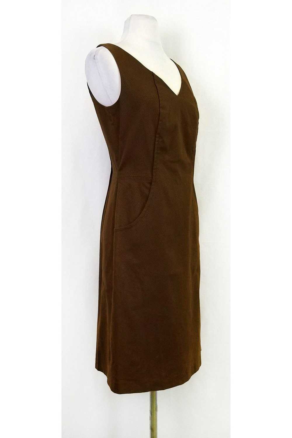 Lafayette 148 - Brown Patterned Dress Sz 2 - image 2