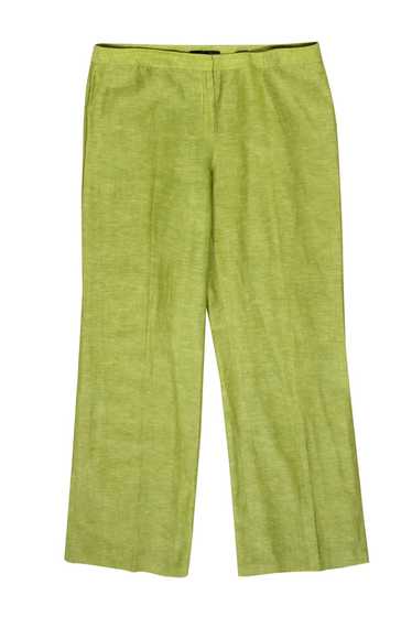 Lafayette 148 - Chartreuse Linen Blend Wide Leg Tr