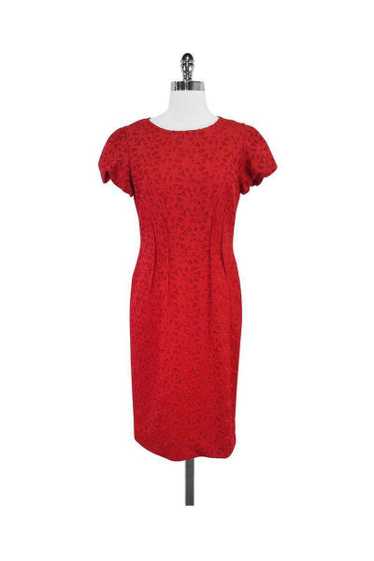 Lafayette 148 - Red Eyelet Cotton Dress Sz 6