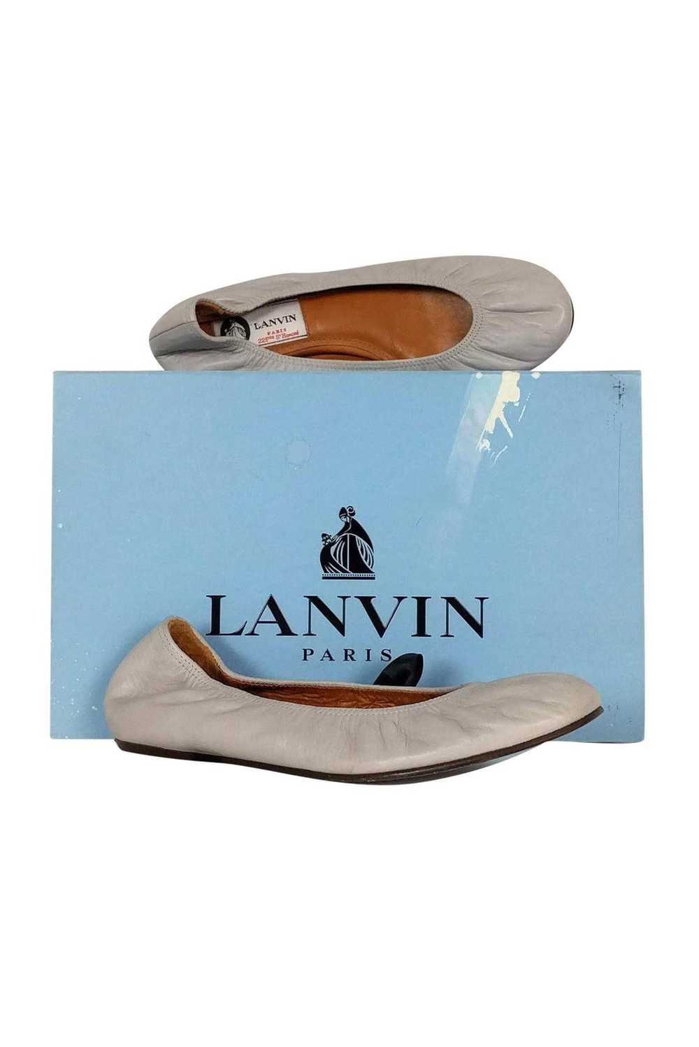 Lanvin - Light Grey Leather Ballet Flats Sz 6 - image 1
