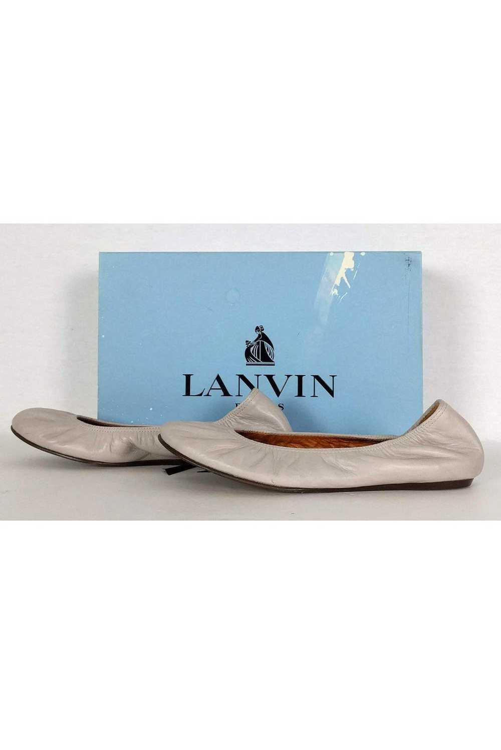 Lanvin - Light Grey Leather Ballet Flats Sz 6 - image 3