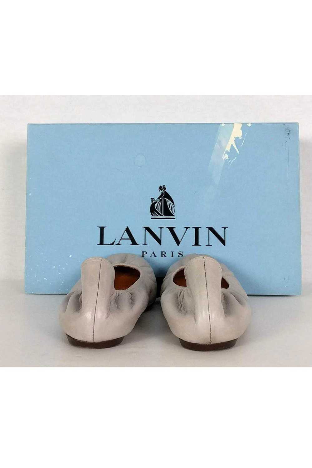 Lanvin - Light Grey Leather Ballet Flats Sz 6 - image 4