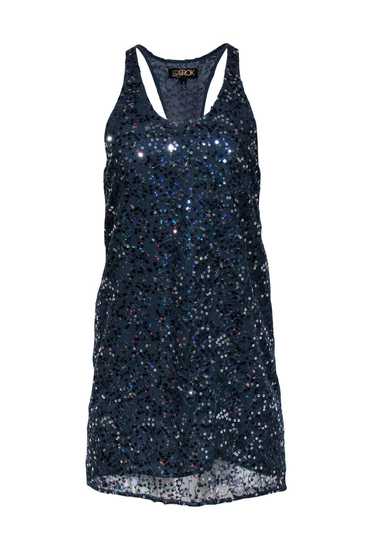 LaROK - Slate Blue Sequin Sleeveless Racerback Shi