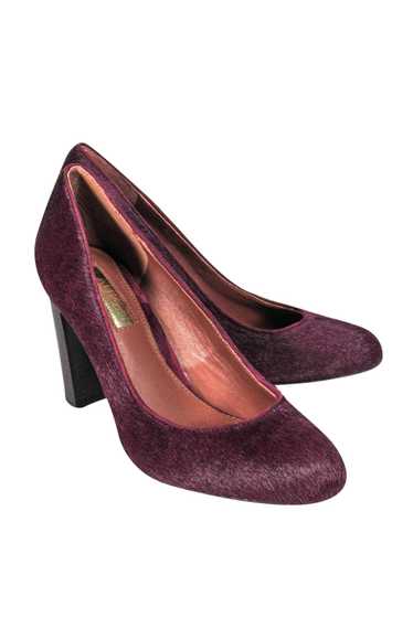 Lauren Ralph Lauren - Plum Calf Hair Stacked Heel 