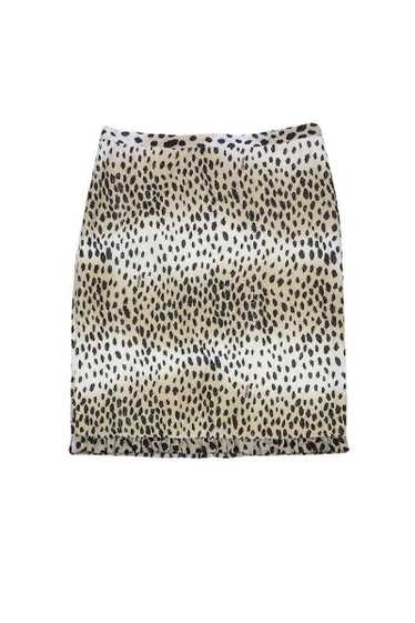 Leggiadro - Leopard Print Textured Skirt Sz 12