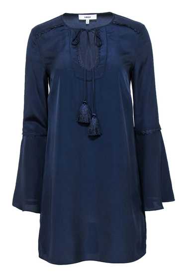 Likely - Navy Bell Sleeve Shift Dress w/ Tassels &