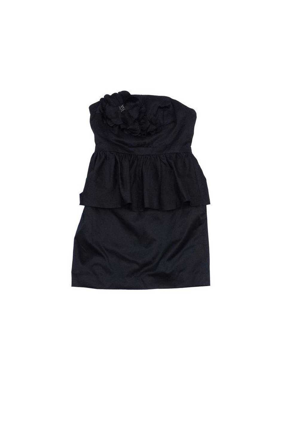 Lilly Pulitzer - Black Peplum Strapless Dress Sz 8 - image 1