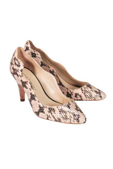 Loeffler Randall - Pink & Black Snakeskin Pumps w/