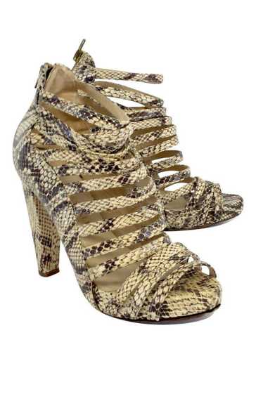 Loeffler Randall - Snakeskin Leather Strappy Heels