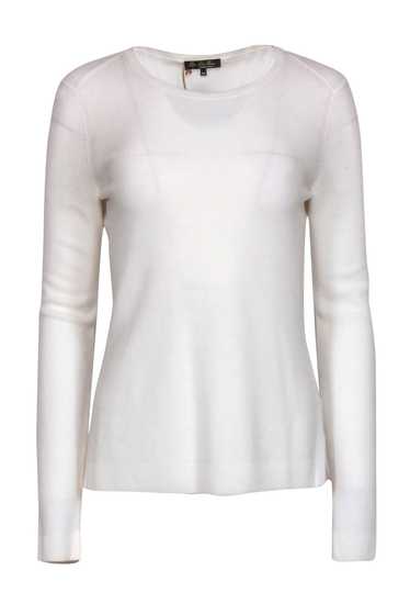 Loro Piana - White Textured Knit Cashmere Sweater 