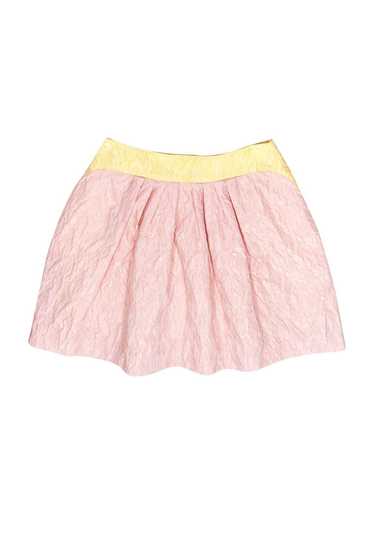 Love Moschino - Pastel Pink & Yellow Crinkled Skir