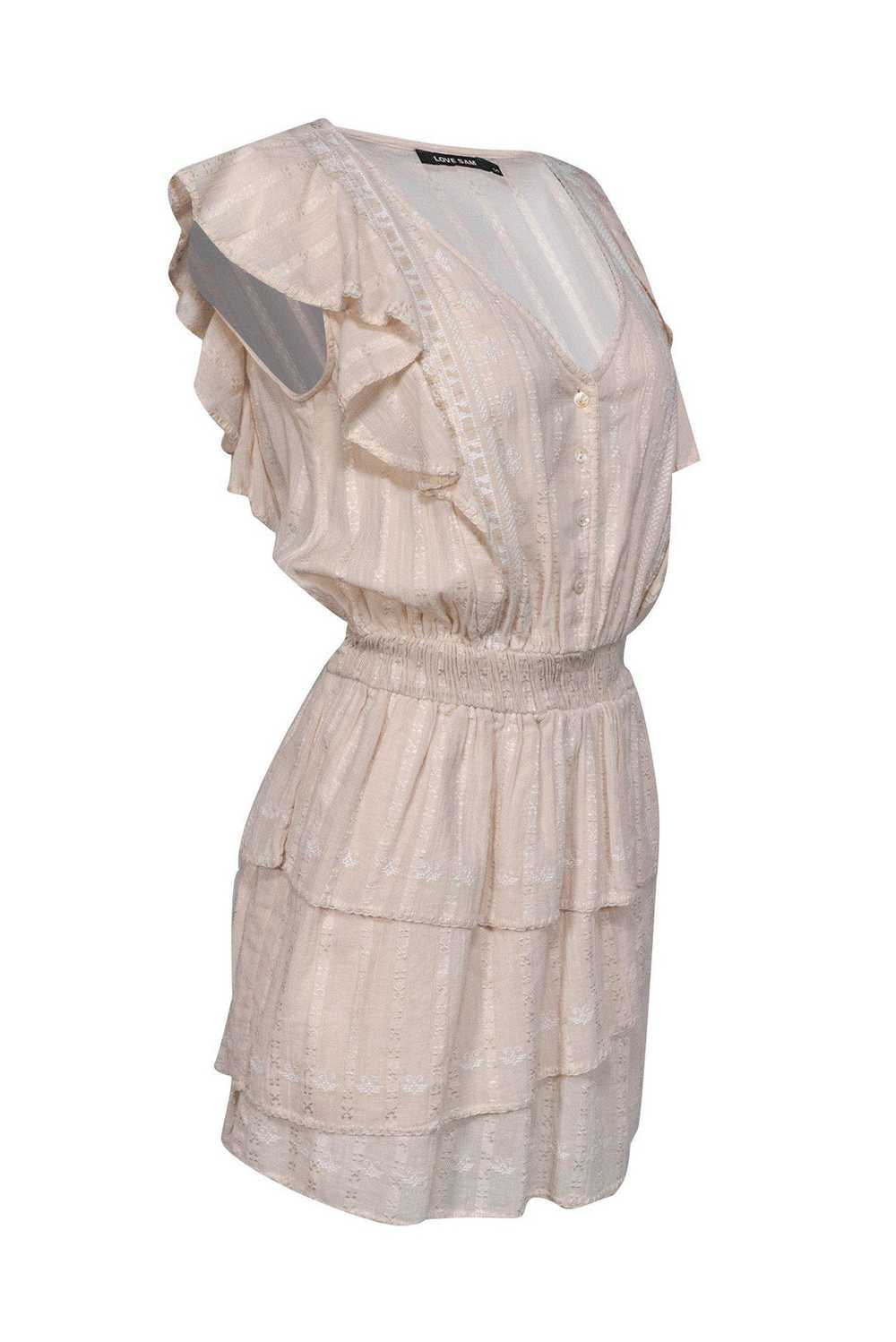 Love Sam - Light Blush Ruffle Dress w/ Embroidery… - image 2