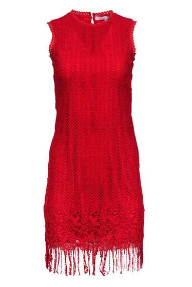 Lovers + Friends - Tomato Red Crochet Tank Dress S