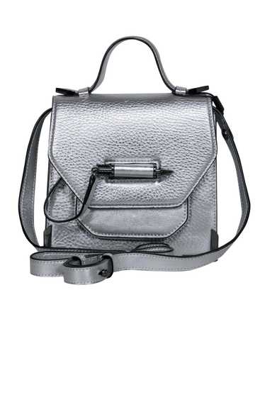 Mackage - Silver Pebbled Leather Small Square Conv