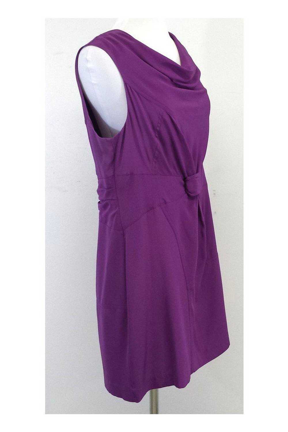 Madison Marcus - Purple Silk Sleeveless Dress Sz L - image 2