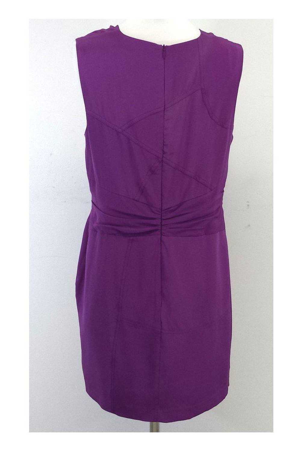 Madison Marcus - Purple Silk Sleeveless Dress Sz L - image 3