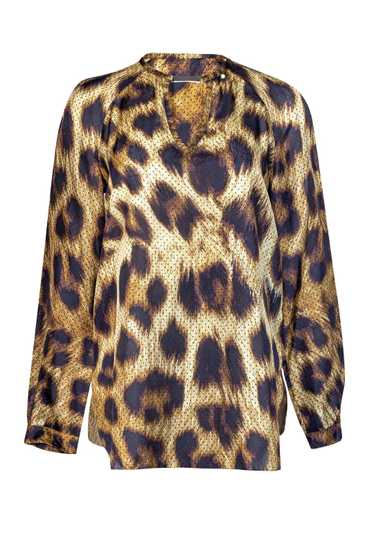 Magaschoni - Animal Print Silk Blouse Sz 8