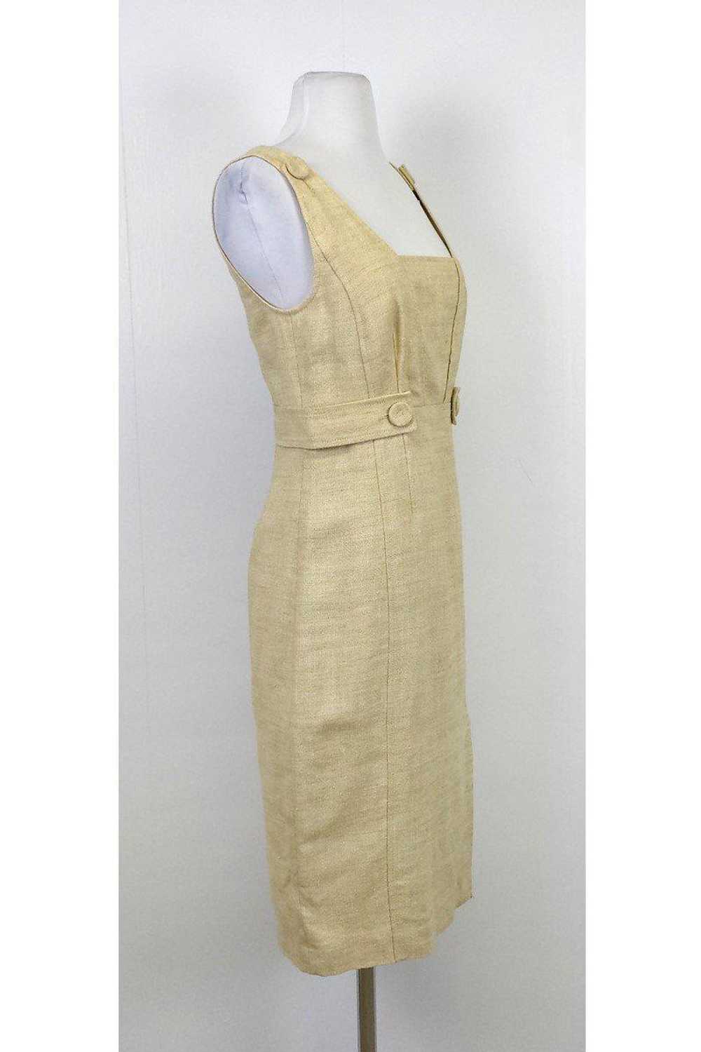 Magaschoni - Beige Linen Sleeveless Dress Sz 4 - image 2