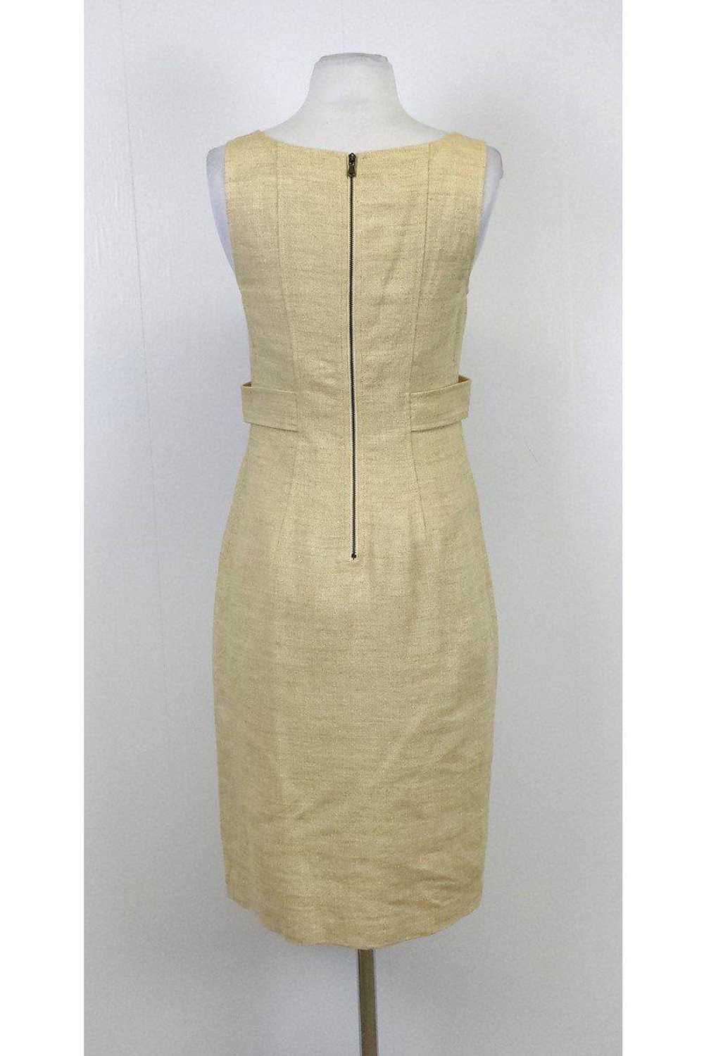 Magaschoni - Beige Linen Sleeveless Dress Sz 4 - image 3