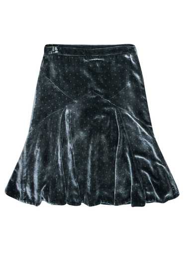 Marc Jacobs - Moss Green Flared Velvet Skirt w/ Po