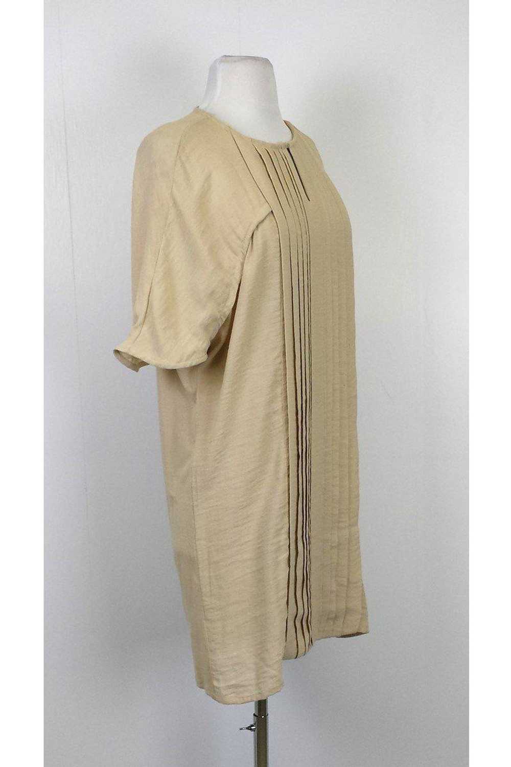 Massimo Dutti - Tan T-Shirt Dress w/ Keyhole Fron… - image 2