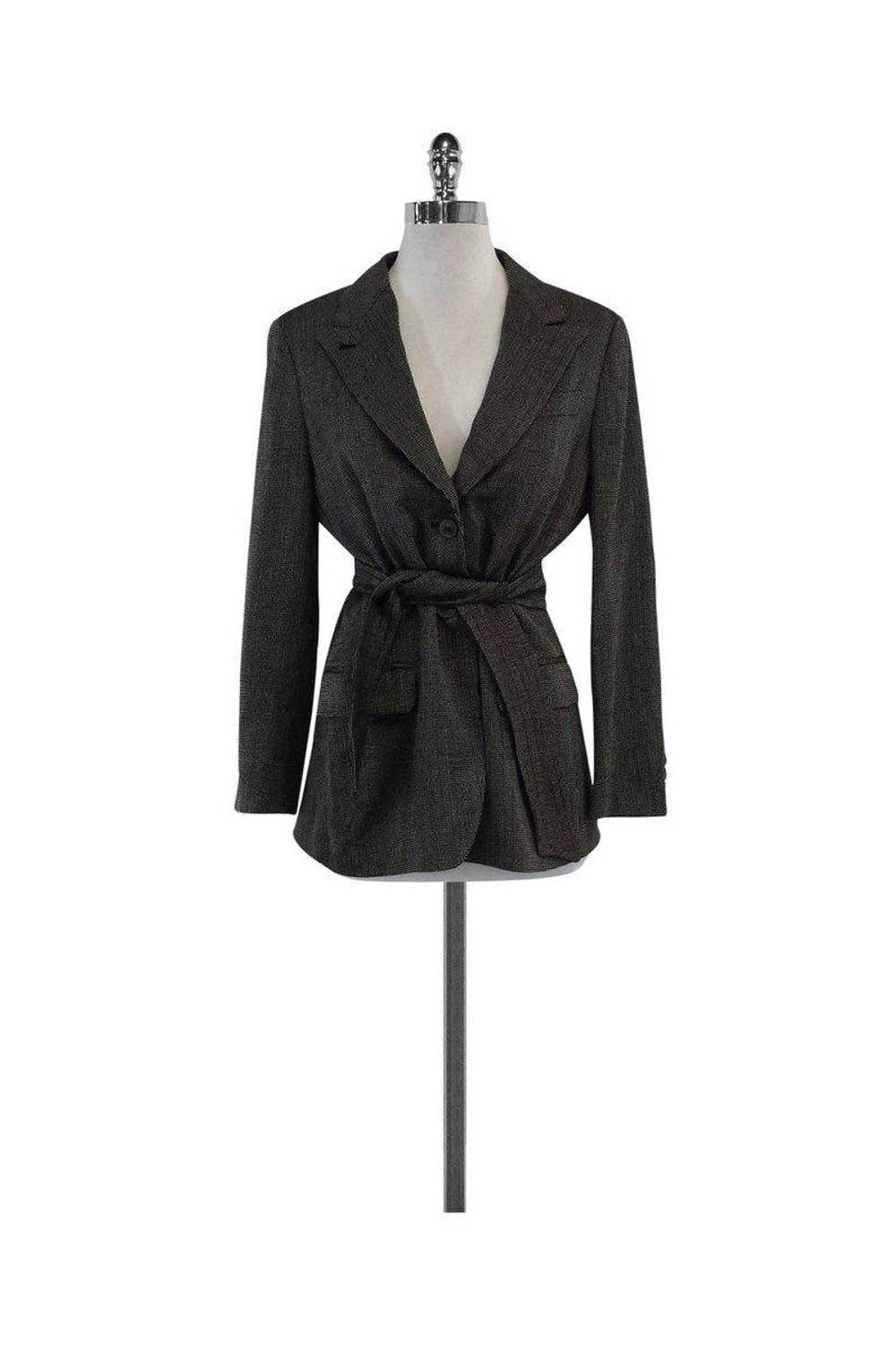 Max Mara - Black & White Wool Tweed Jacket Sz 8 - image 1